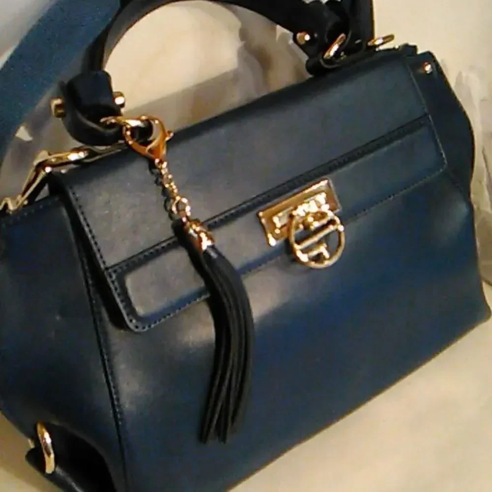 Segolene en cuir Blue Bag